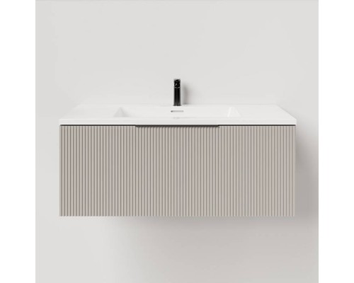 Salini Touch Тумба подвесная 80х50х32см., с раковиной, 1 ящик, верт. фрез., цвет: Grey. T800V1GON203