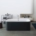 Duravit Happy D.2 Plus Ванна акриловая 180х80см, отдельностоящая, бесшовная панель, слив-перелив, цвет: graphite supermatt. 700453800000000
