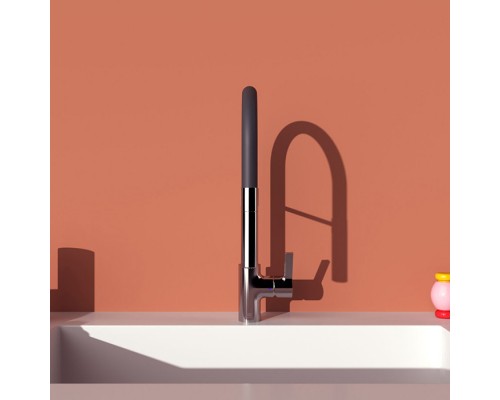 Ideal Standard Gusto Смеситель для кухни, на 1 отв., с высоким трубчатым вытяжным изливом R-типа, цвет: хром. BD417AA