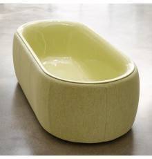 BetteLux Oval Couture Ванна отдельностоящая  с шумоизоляцией 185 см, с панелью с текстильной обивкой, цвет: болотный  851. B601-901,  B804-851,  3466 TX-016