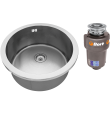 Комплект Мойка Zorg Inox RX ZR-500 + Измельчитель Bort Titan Max Power FullControl