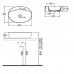 Azzurra Elegance Circle Раковина накладная, 60x42xH14 см, 1 отв., без перелива, цвет: Bianco lucido. ELLA060420CMBI/(ECI60M bi)*1