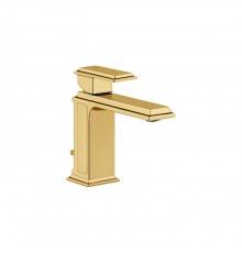 Gessi Eleganza Смеситель для раковины на 1 отверстие с донным клапаном, цвет: золото. 46001#080