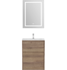 Мебель для ванной комнаты BelBagno Kraft 39 60 напольная, rovere tabacco, раковина BB-8099-3-60