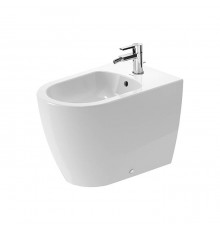 Duravit Me by Starck Биде напольное приставное 37х60см., с 1 отв., с креплением,  с WonderGliss, цвет: белый. 22891000001
