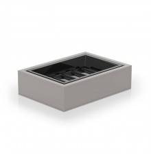 Decor Walther Brownie STS Мыльница настольная, искусственная кожа, цвет: тауп/черный. 0937949