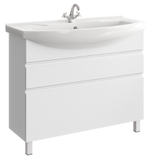 AQ ROD01102N Rodos Тумба под умывальник напольная, 2 ящика, 1016х335х850 мм, белый ROD01102N