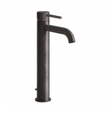 Gessi 316 Смеситель для раковины на 1 отв. с донным клапаном, h:305мм , излив: 123мм, цвет: brushed black metal pvd. 54104#707