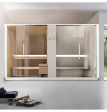 Effegibi Logica SH СаунаХаммам 373x171x226см, угловая SX, цвет: Soft Sand. LO 40 01 0003