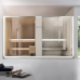 Effegibi Logica SH СаунаХаммам 373x171x226см, угловая SX, цвет: Soft Sand. LO 40 01 0003