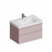 Kerama Marazzi Cubo Тумба подвесная 80см, с ящиками, цвет: мальва матовая. CUB.80.2\MAL