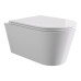 Alice Hide Round Унитаз 57х37см., подвесной, безободковый, с сиденьем и крышкой с микролифтом, с набором для крепления, цвет: белый глянцевый. 31170101SET