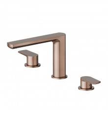 Newform Haka Смеситель для раковины, 3 отв., без донного клапана, цвет: PVD brushed copper bronze. 72000.59.067