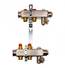 Комплект коллекторов Danfoss SSM-2 с кронштейнами для 2 контуров. 088U0972