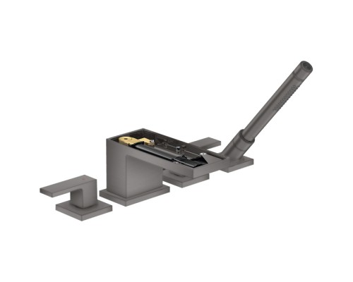 Axor MyEdition Смеситель на борт ванны., на 4 отв., с ручным душем, без панели, цвет: шлифованный черный хром. 47432340 Axor MyEdition Смеситель на борт ванны., на 4 отв., с ручным душем, без панели, цвет: шлифованный черный хром. 47432340