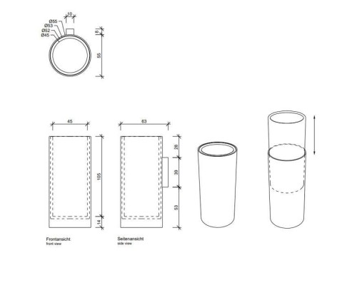 Decor Walther Mikado WMB Стакан для зубных щеток, подвесной, цвет: золото матовое. 0522682