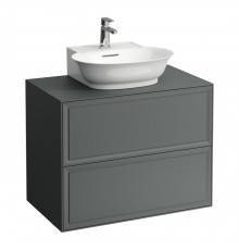 Laufen New Classic Тумба с раковиной, 77.5x45.5x60см, 2 ящиками, подвесная, цвет: серый. 4.0601.4.085.627.1,  8.1685.2.000.104.1