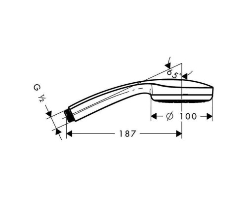 Hansgrohe Croma 100 1jet EcoSmart Ручной душ, цвет: хром. 28583000