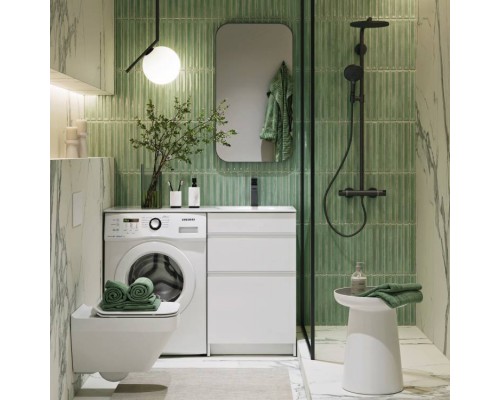 Мебель для ванной комнаты Aqwella Duet 53 R, напольная, под стиральную машину, белая