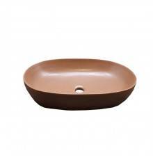 Azzurra Elegance Circle Раковина накладная 60x40 см, без отв., без перелива., цвет: Rame. ECI60 RA*0