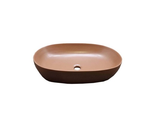 Azzurra Elegance Circle Раковина накладная 60x40 см, без отв., без перелива., цвет: Rame. ECI60 RA*0