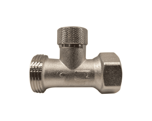 Прямой запорный клапан DR RUBINETTERIE на обратную подводку, без хвостовика и гайки 0157.15N0MАBC