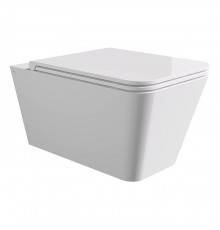 Alice Hide Square Унитаз 55х35см., подвесной, безободковый, без сиденья и крышки, цвет: белый глянцевый. 31210101,  FIX10