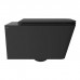 Alice Hide Square Унитаз 55х35см., подвесной, безободковый, с сиденьем и крышкой с микролифтом, с набором для крепления, цвет: чёрный матовый. 31210108SET
