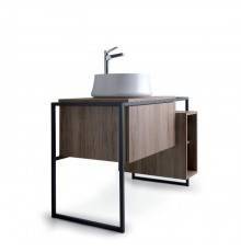 SIMAS Frame Комплект мебели с ящиком и открытым элементом, 105x57xh72см, напольный, Цвет: темный дуб. SH02bi*0,  FM1 темн дуб