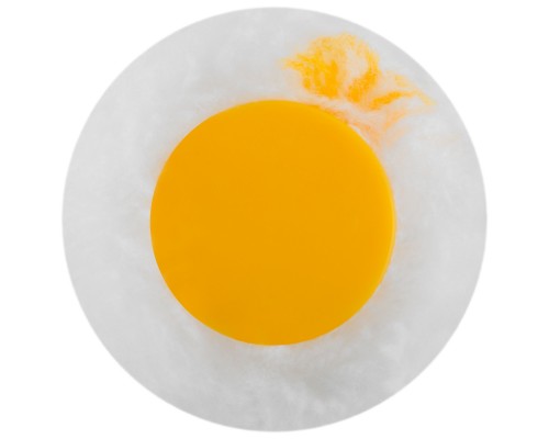 Валик полиакриловый белый с желтой полосой "миди", диам. 30/54 мм; ворс 12 мм, 150 мм