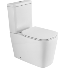 Унитаз-компакт BelBagno Albano BB120CPR безободковый, крышка BB903SC с микролифтом, бачок BB120T