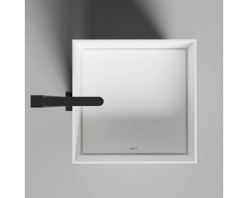 Salini Armonia Square 01 Раковина напольная 45х45х90cм., слив в стену, выпуск D 503, сифон, декоративная накл., мат-л: S-Sence, цвет: белый глянцевый. 130511G слив в стену Salini Armonia Square 01 Раковина напольная 45х45х90cм., слив в стену, выпуск D 503, сифон, декоративная накл., мат-л: S-Sence, цвет: белый глянцевый. 130511G слив в стену