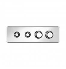 Gessi Hi-Fi Eclectic Смеситель для душа настенный встраиваемый, термостатический, с 2 запорными кнопками, цвет: хром. 65222#031