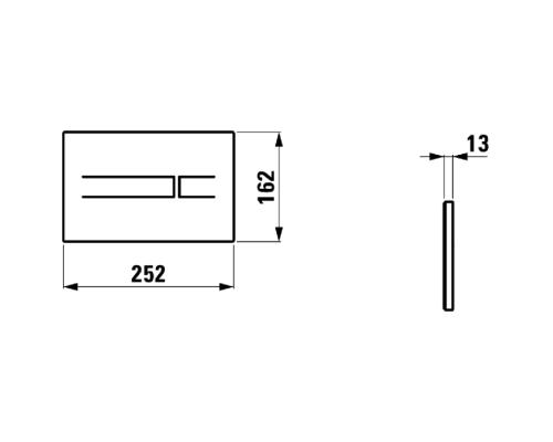 Laufen Installation System Клавиша смыва, 25x1.5x16см., AW3 двойной смыв, бесконтактная, цвет: черный. 8.9866.0.000.000.1, 8.9566.3.020.000.1 Laufen Installation System Клавиша смыва, 25x1.5x16см., AW3 двойной смыв, бесконтактная, цвет: черный. 8.9866.0.000.000.1, 8.9566.3.020.000.1