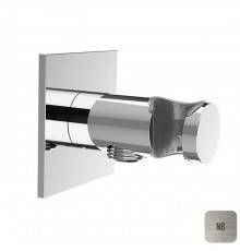 Almar Round Душевое подключение с держателем круглое, квадр. отражатель, цвет: nickel brushed. E095039.NB