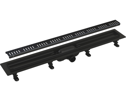 Душевой трап (лоток) AlcaPlast APZ19 APZ19BLACK-550 с решеткой и опорами
