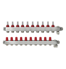 Комплект коллекторов Danfoss SSM-10F с расходомерами, 10 контуров. 088U0760