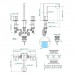 THG Icon-X Metal Смеситель для раковины, 3 отв., с донным клапаном, цвет: Aranja. U7G-D24-151