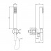 Gessi Emporio shower Душевой гарнитур, состоящий из вывода воды, держателя, шланга 1,5м и лейки, цвет: Finox Brushed Nickel. 38726#149
