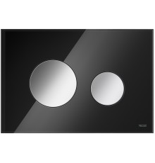 TECEloop 9240656 Панель смыва, 2 объёма, 220х150х11 мм, стекло черное, клавиши хром глянцевый 9240656
