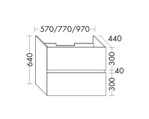 Burgbad Rocio Тумба 100см., подвесная, цвет: белый. WYCX098F6226