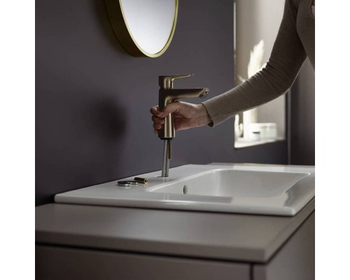 Hansgrohe Talis E Смеситель для раковины, 1 отв., без донного клапана, цвет: шлифованная бронза. 71712140 Hansgrohe Talis E Смеситель для раковины, 1 отв., без донного клапана, цвет: шлифованная бронза. 71712140