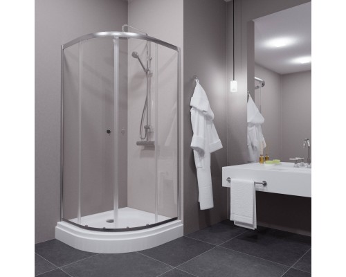 Душевой уголок ARAGUT Омега Щ0000067960 90х90 см, с поддоном, профиль хром, прозрачное стекло