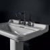 Kerasan Waldorf Раковина 80х55 см, 1 отв., керамическая, цвет: белый/золото. 4141K1bi/cr*1, 811391oro