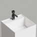 Salini Armonia Square Top Раковина напольная 45х45х90см, слив в стену, выпуск D 503, сифон, декоративная накл. , мат-л: S-Sence, цвет: белый глянцевый. 130511TG слив в стену
