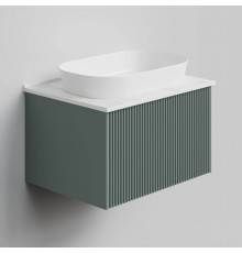 Тумба под раковину со столешницей La Fenice Terra 60 подвесная, grigio, столешница белый мрамор