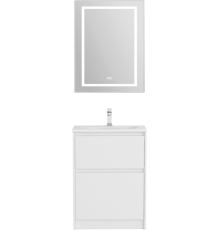 Мебель для ванной комнаты BelBagno Kraft 39 60 напольная, bianco opaco, раковина BB-8099-3-60