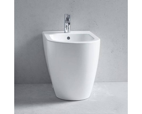 Duravit Me by Starck Биде напольное приставное 37х60см., с 1 отв., с креплением, с WonderGliss, цвет: белый. 22891000001 Duravit Me by Starck Биде напольное приставное 37х60см., с 1 отв., с креплением, с WonderGliss, цвет: белый. 22891000001