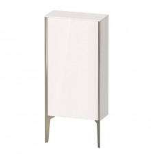 Duravit XViu Шкаф подвесной 50x24x89см, с 1 дверью, 2 стеклянными полками (петли справа), цвет: белый глянцевый/champagne matt. XV9714B1,  XV1306RB122