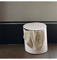 Agape Basket Круглая корзина из дерева d40x48 см, напольное, цвет: белый. ACOM0510Z
